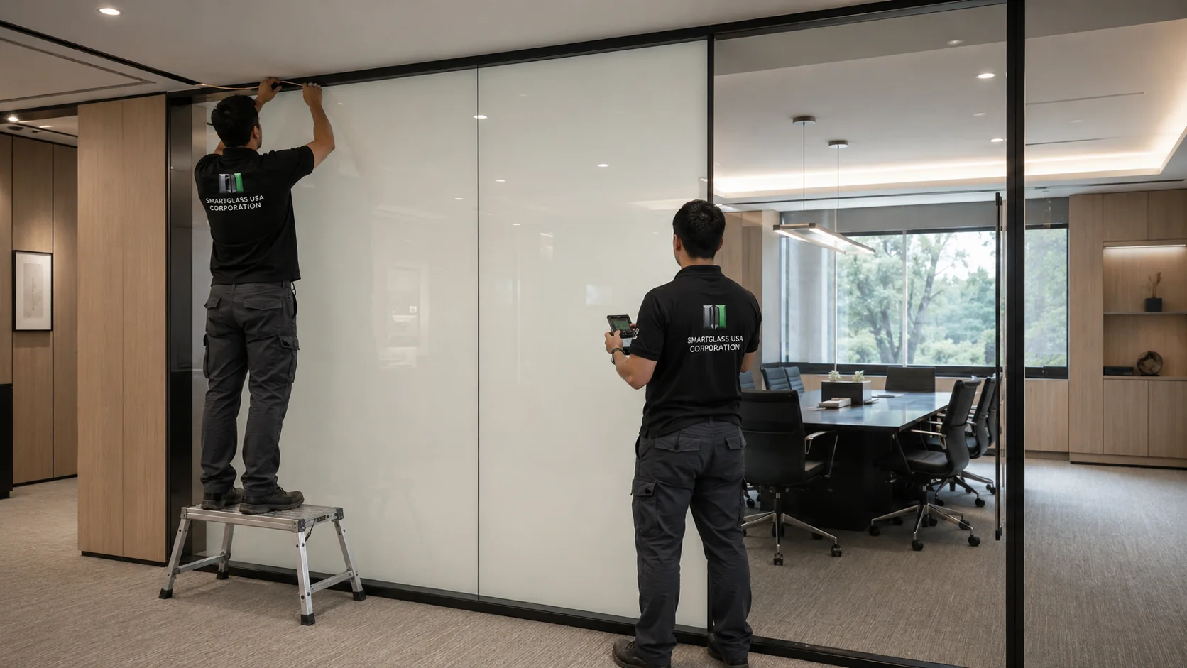 Representative planning for a commercial switchable smart glass installation