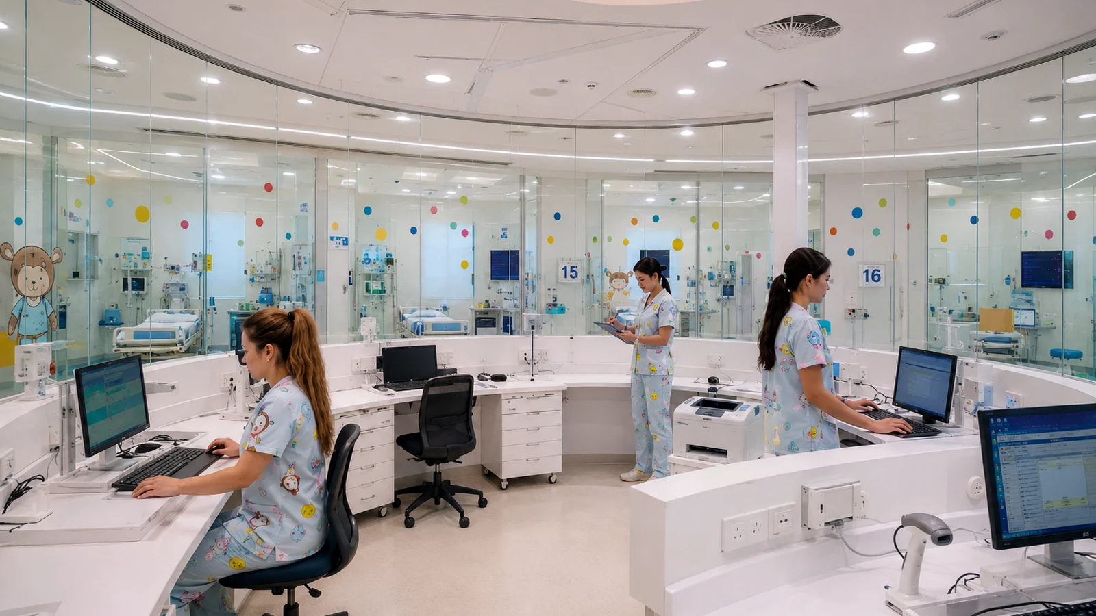 Jacksonville healthcare interior with clear glass patient and clinical privacy areas