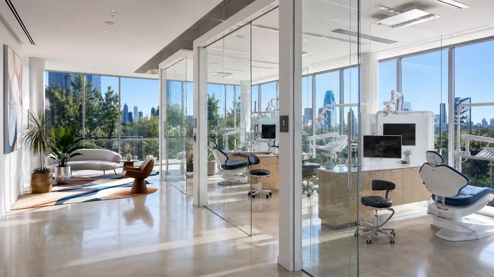PDLC smart film privacy solution for clinics and healthcare glass partitions