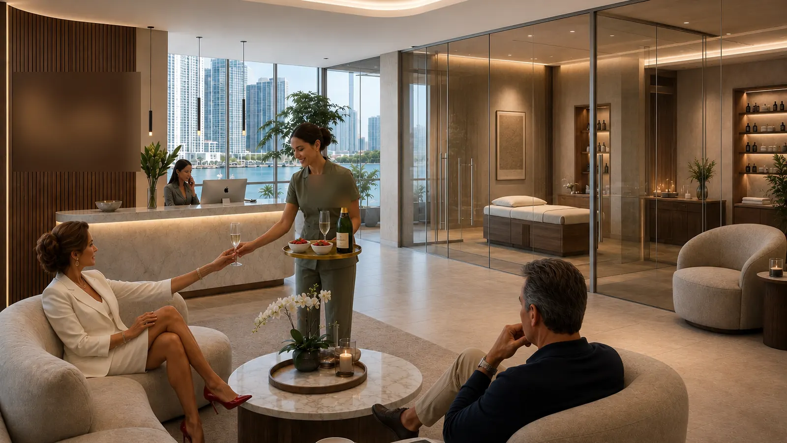 Switchable smart glass privacy for hospitality and wellness interiors in Miami