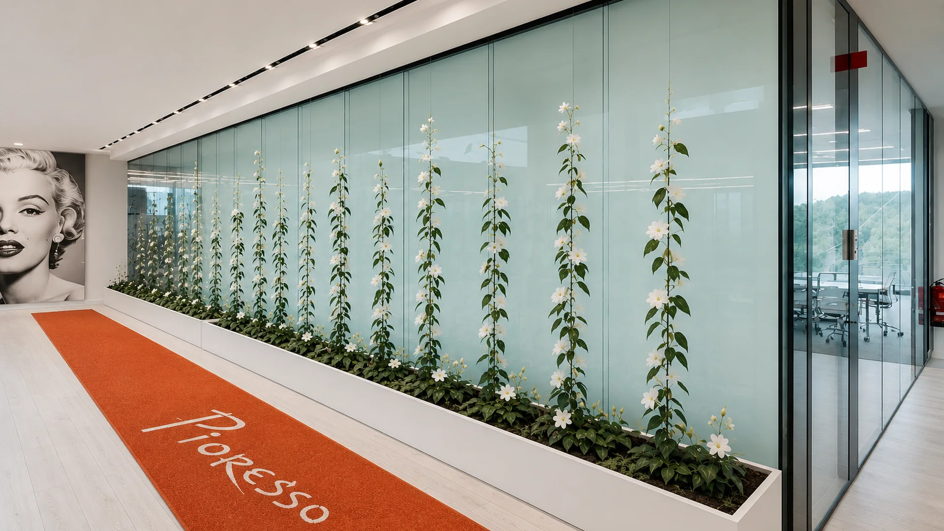 Miami premium office with privacy glass active