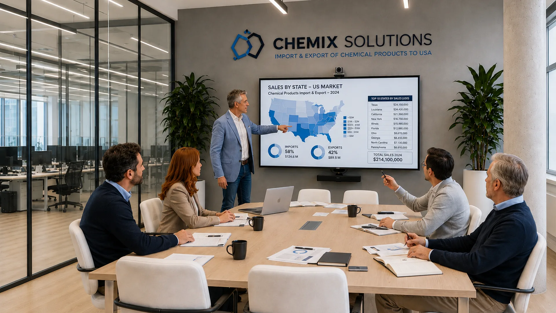 Clear glass commercial office for New York and New Jersey import export businesses