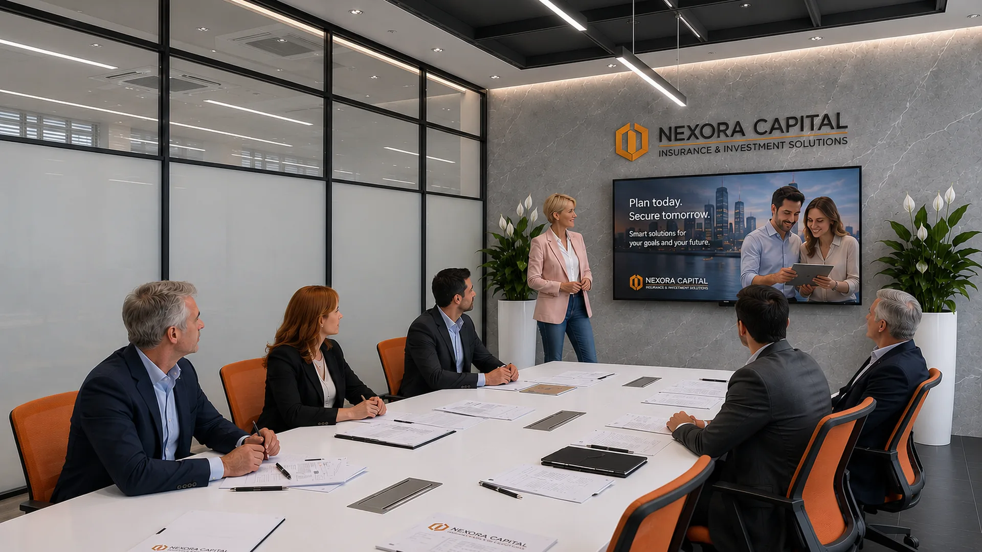 Corporate New York New Jersey boardroom with switchable privacy glass activated