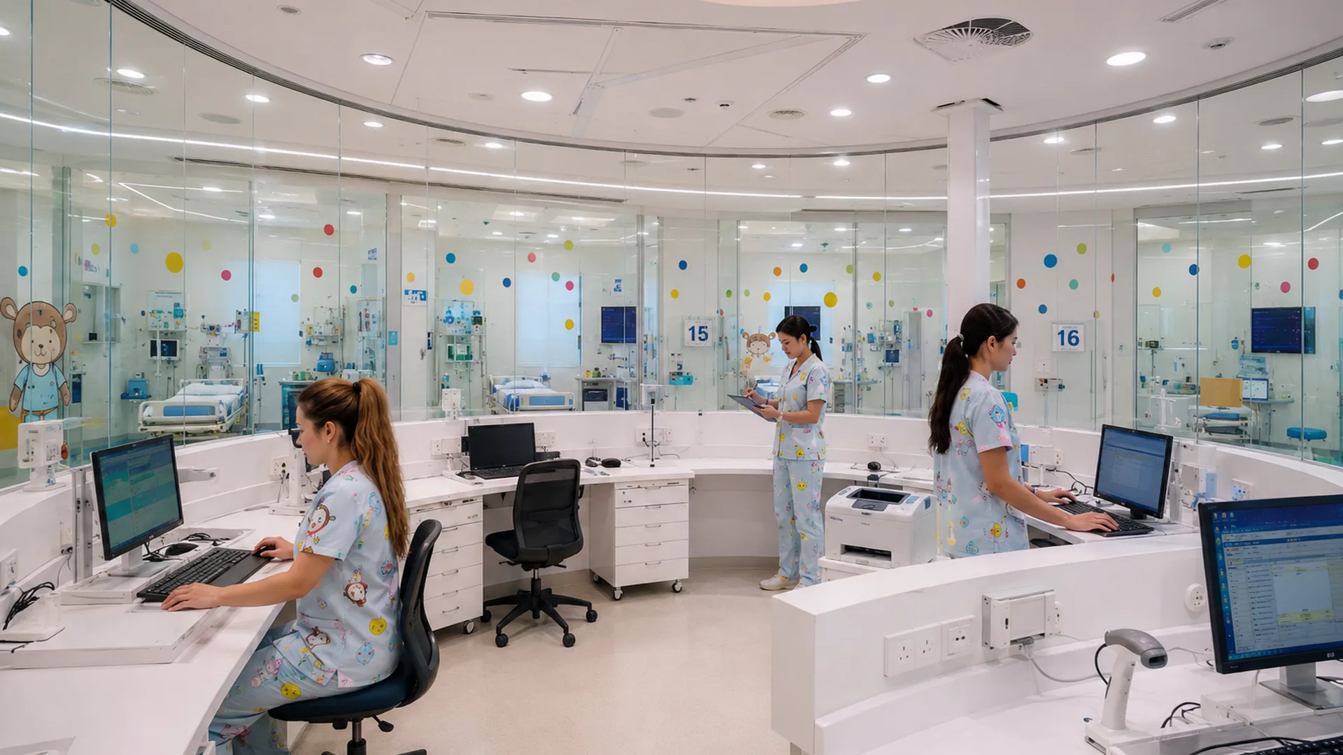 Clear glass healthcare privacy space in New York and New Jersey
