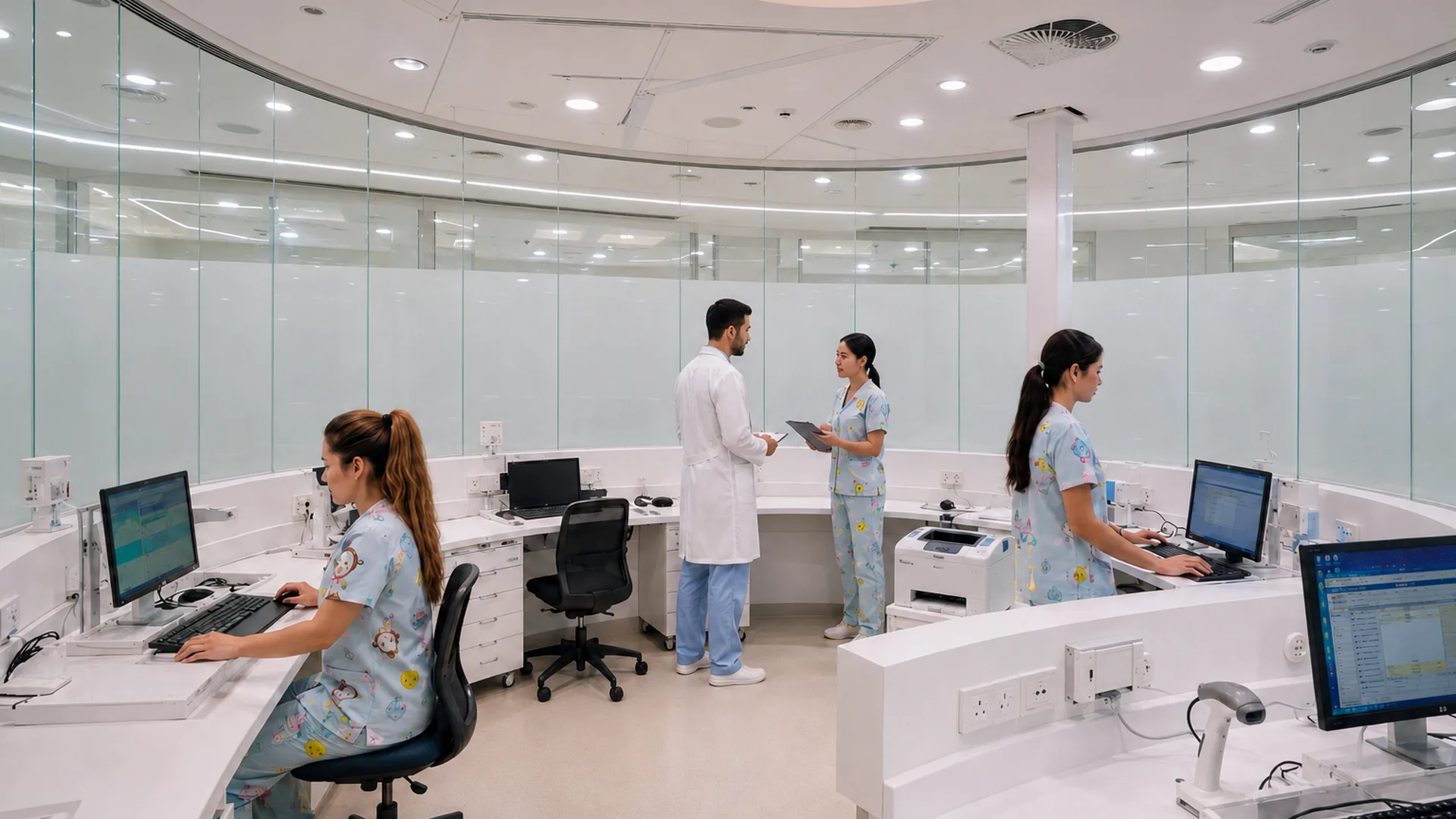 Switchable privacy glass healthcare space in New York and New Jersey